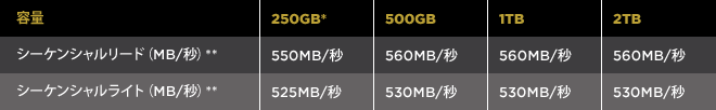 サンディスク ウルトラ 3D SSDパフォーマンスオプション